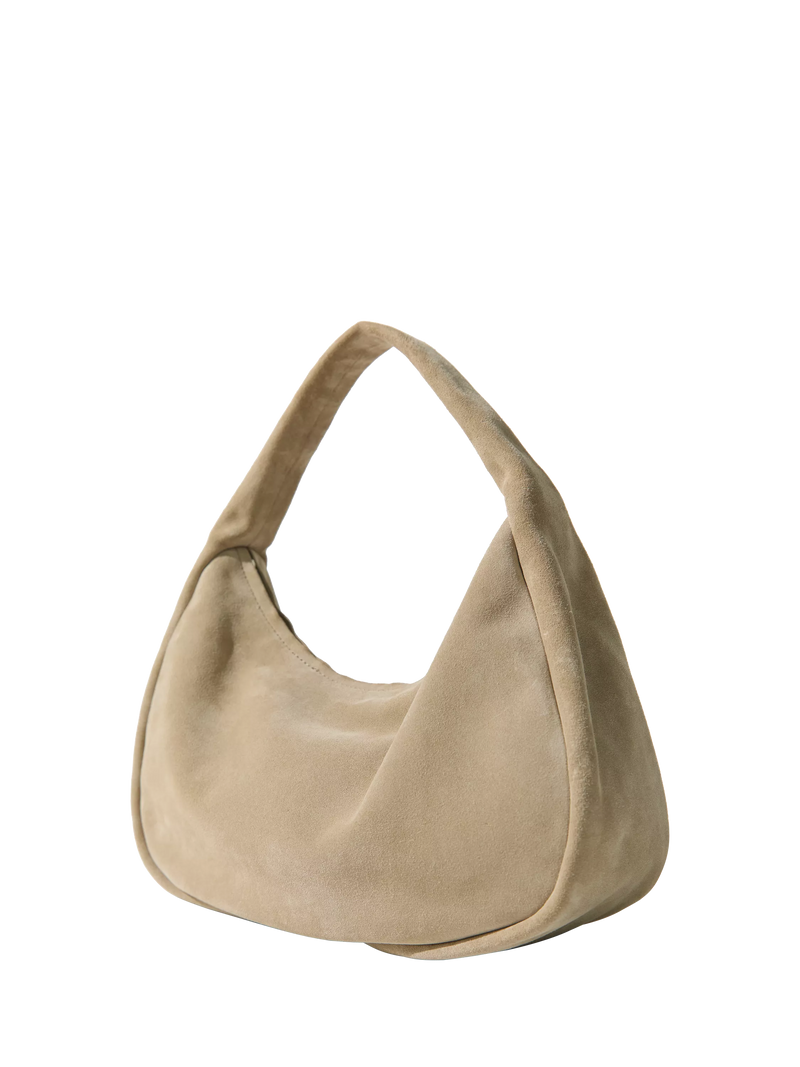 St. Agni suede Bon Bon bag in Rock (British brand)