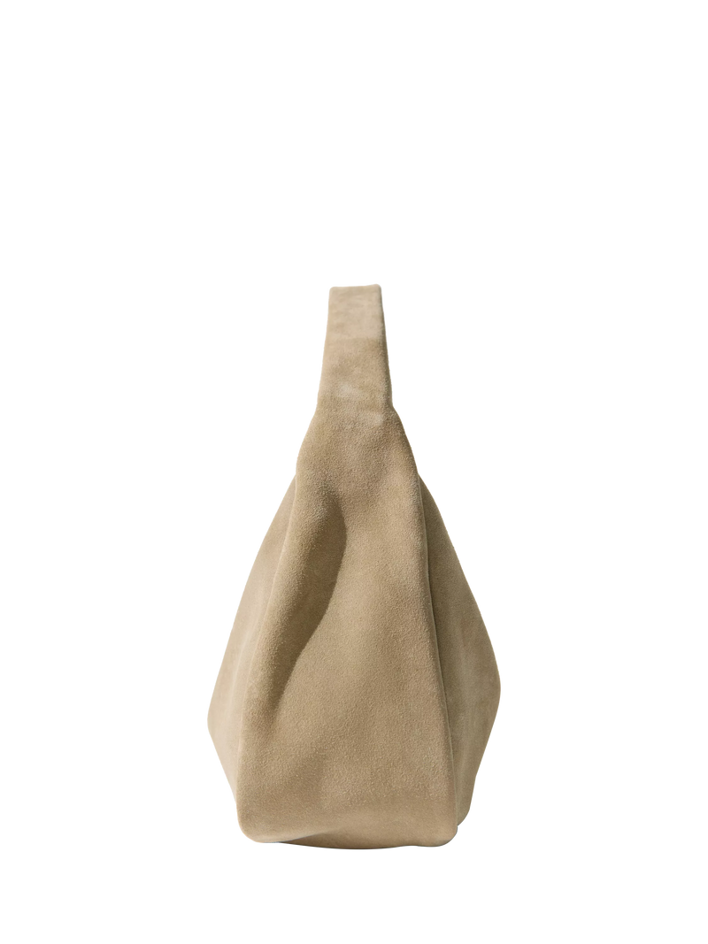 St. Agni suede Bon Bon bag in Rock (British brand)