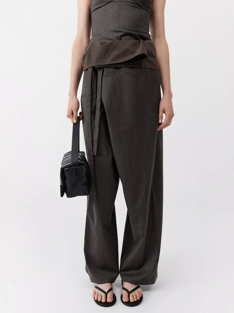 St. Agni woven envelope slim tote bag black (British brand)