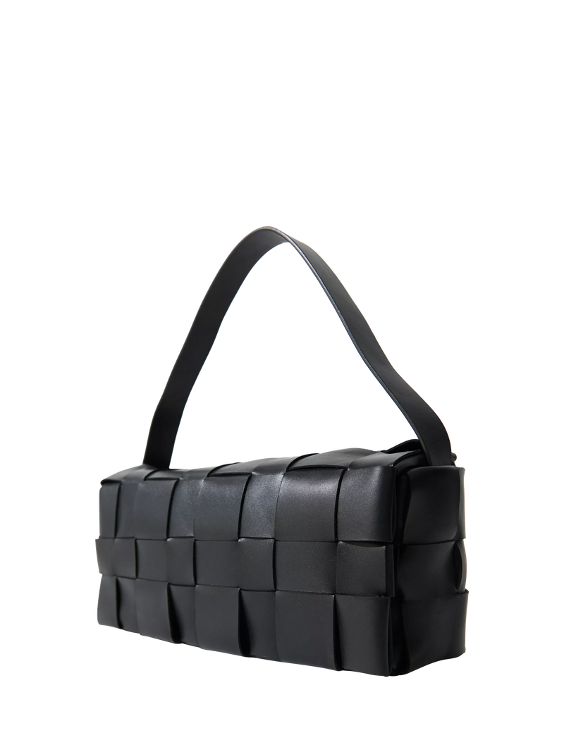 St. Agni woven envelope slim tote bag black (British brand)