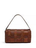 St. Agni Woven Envelope Slim Leather Tote Bag chestnut (British brand)