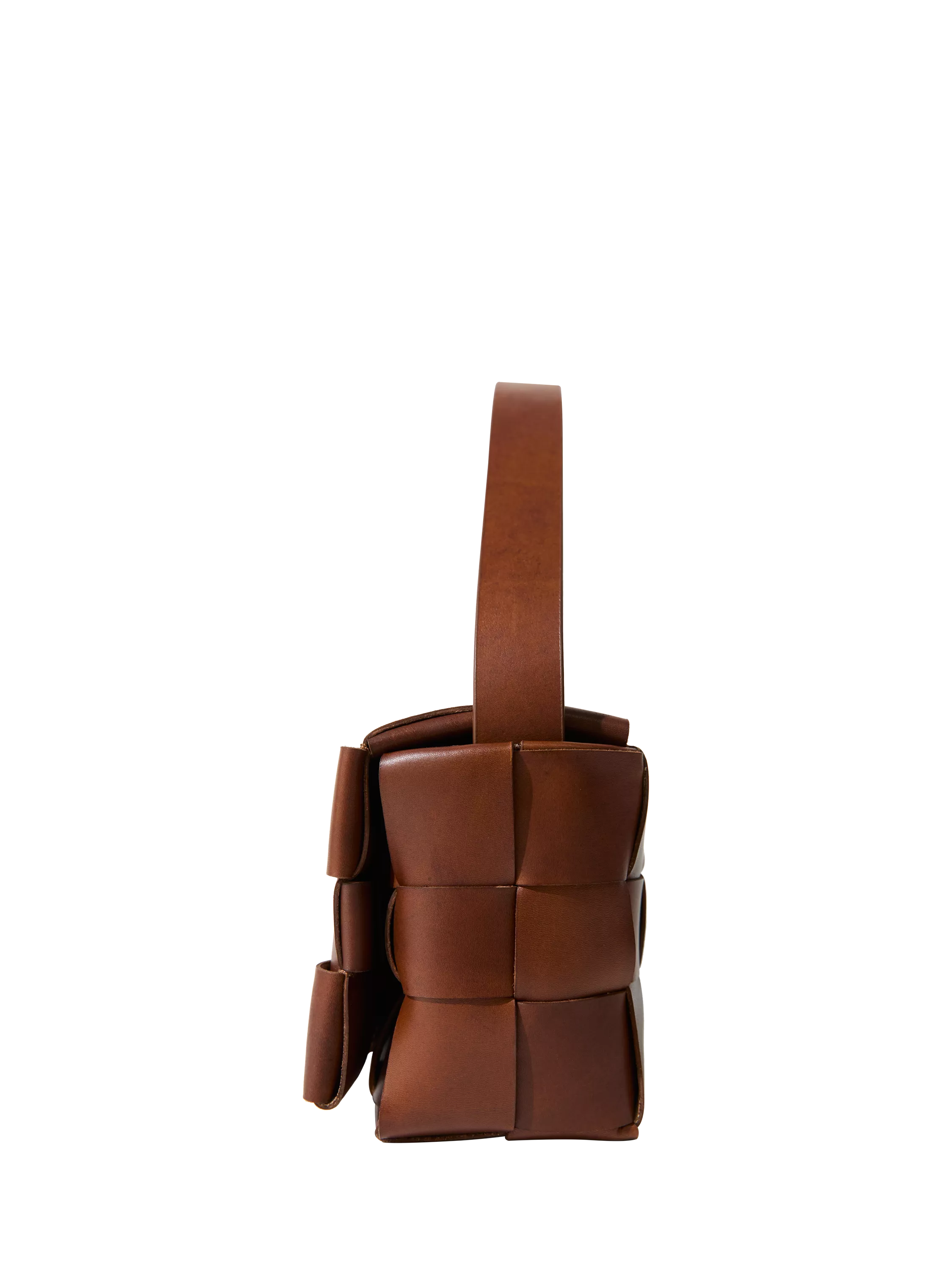 St. Agni Woven Envelope Slim Leather Tote Bag chestnut (British brand)