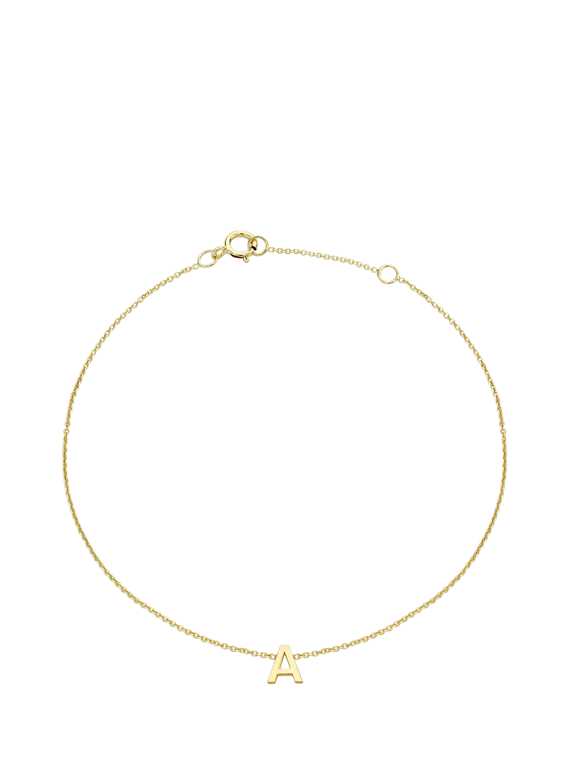 IBB initial letter chain bracelet 15-18cm (British brand)