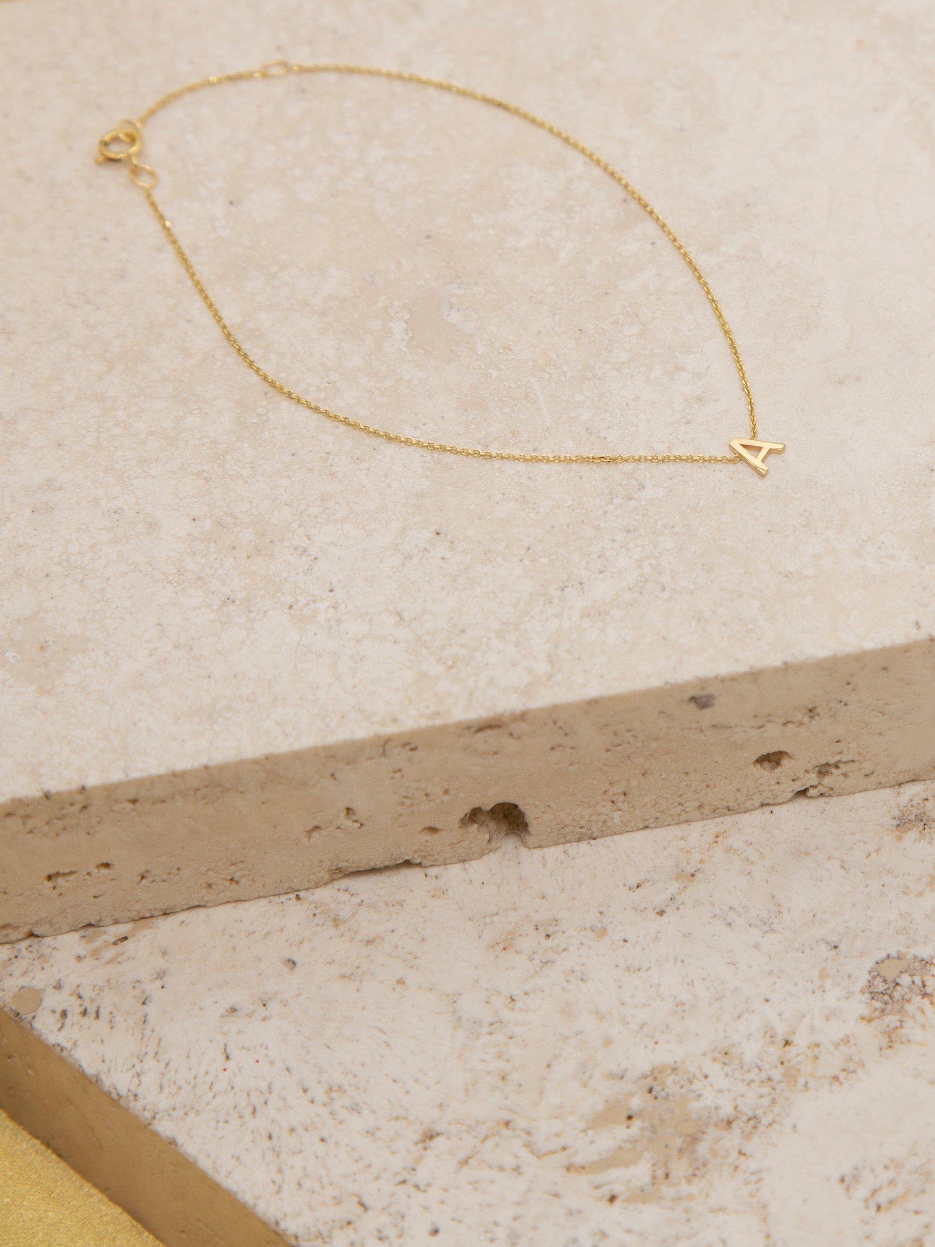 IBB initial letter chain bracelet 15-18cm (British brand)