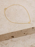 IBB Initial Letter 9ct Gold Chain Bracelet 15-18cm