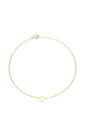 IBB Initial Letter 9ct Gold Chain Bracelet 15-18cm