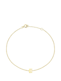 IBB Initial Letter 9ct Gold Chain Bracelet 15-18cm
