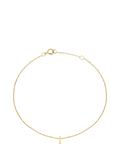 IBB Initial Letter 9ct Gold Chain Bracelet 15-18cm