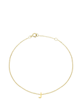IBB Initial Letter 9ct Gold Chain Bracelet 15-18cm