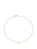 IBB Initial Letter 9ct Gold Chain Bracelet 15-18cm