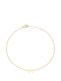 IBB Initial Letter 9ct Gold Chain Bracelet 15-18cm