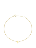 IBB Initial Letter 9ct Gold Chain Bracelet 15-18cm