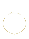 IBB Initial Letter 9ct Gold Chain Bracelet 15-18cm