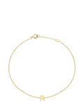 IBB Initial Letter 9ct Gold Chain Bracelet 15-18cm