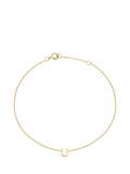 IBB Initial Letter 9ct Gold Chain Bracelet 15-18cm
