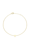 IBB Initial Letter 9ct Gold Chain Bracelet 15-18cm
