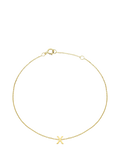 IBB Initial Letter 9ct Gold Chain Bracelet 15-18cm