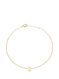 IBB Initial Letter 9ct Gold Chain Bracelet 15-18cm