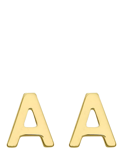 John Lewis IBB Initial Letter Gold Stud Earrings- Buy online at McGrocer
