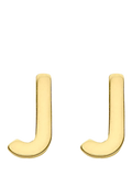 IBB Initial Letter Gold Stud Earrings
