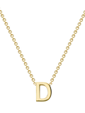 IBB 9ct Yellow Gold Mini Initial Pendant Necklace, Gold, 38-43cm