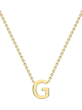 IBB 9ct Yellow Gold Mini Initial Pendant Necklace, Gold, 38-43cm