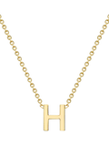 IBB 9ct Yellow Gold Mini Initial Pendant Necklace, Gold, 38-43cm