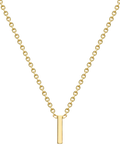 IBB 9ct Yellow Gold Mini Initial Pendant Necklace, Gold, 38-43cm