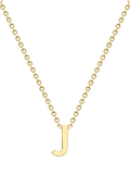 IBB 9ct Yellow Gold Mini Initial Pendant Necklace, Gold, 38-43cm