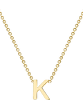 IBB 9ct Yellow Gold Mini Initial Pendant Necklace, Gold, 38-43cm