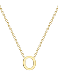 IBB 9ct Yellow Gold Mini Initial Pendant Necklace, Gold, 38-43cm