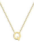 IBB 9ct Yellow Gold Mini Initial Pendant Necklace, Gold, 38-43cm