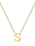 IBB 9ct Yellow Gold Mini Initial Pendant Necklace, Gold, 38-43cm
