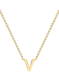 IBB 9ct Yellow Gold Mini Initial Pendant Necklace, Gold, 38-43cm
