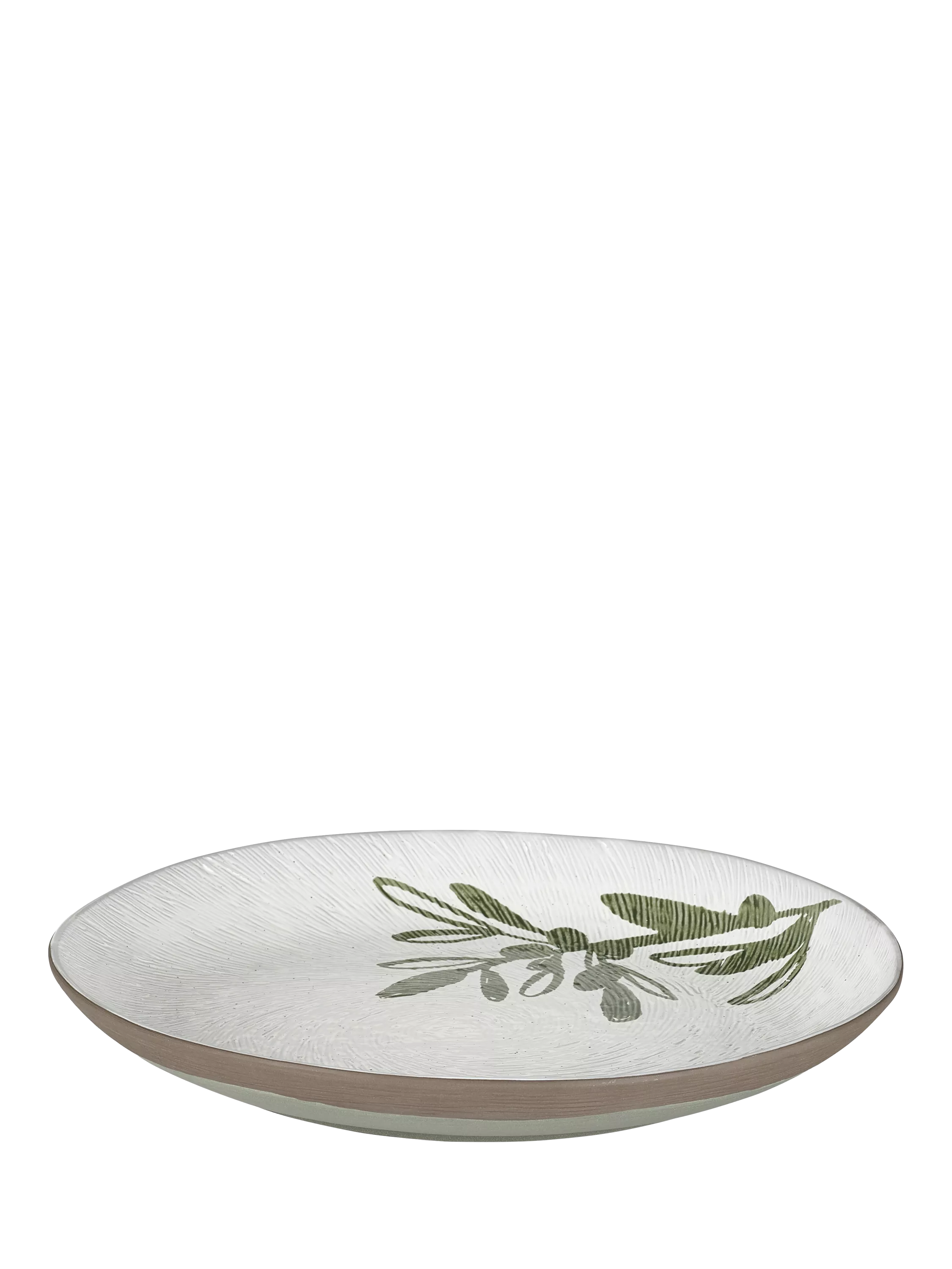 PurerHome Eden Project olive stoneware side plate 22cm - British product