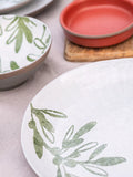 PurerHome Eden Project olive stoneware side plate 22cm - British product