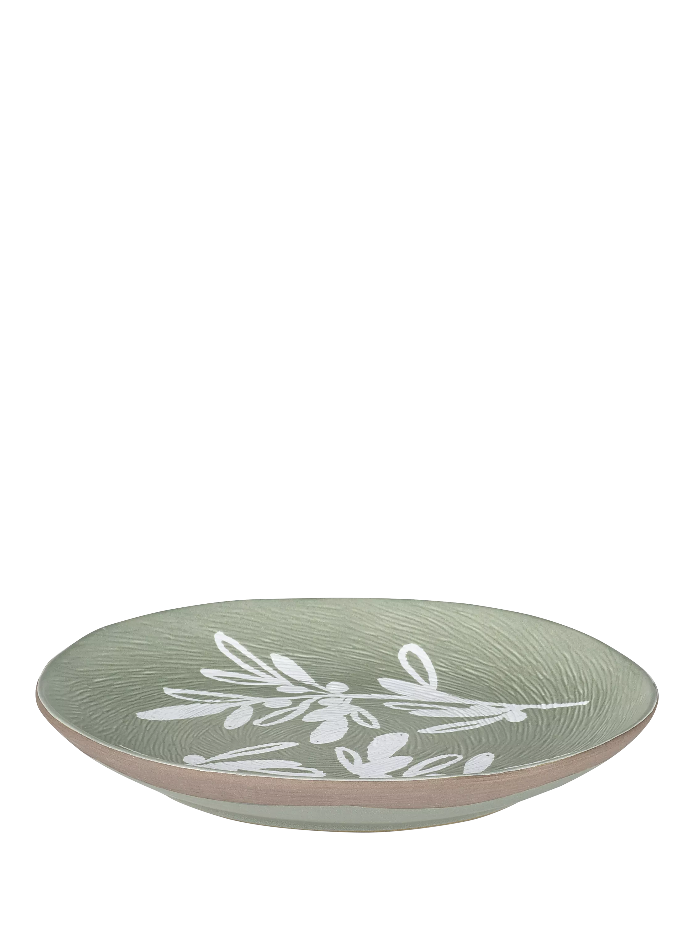 PurerHome x Eden Project olives stoneware side plate 16cm green, imported from the UK