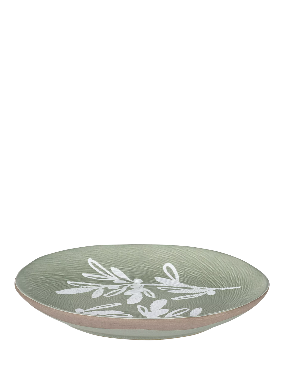 PurerHome x Eden Project olives stoneware side plate 16cm green, imported from the UK
