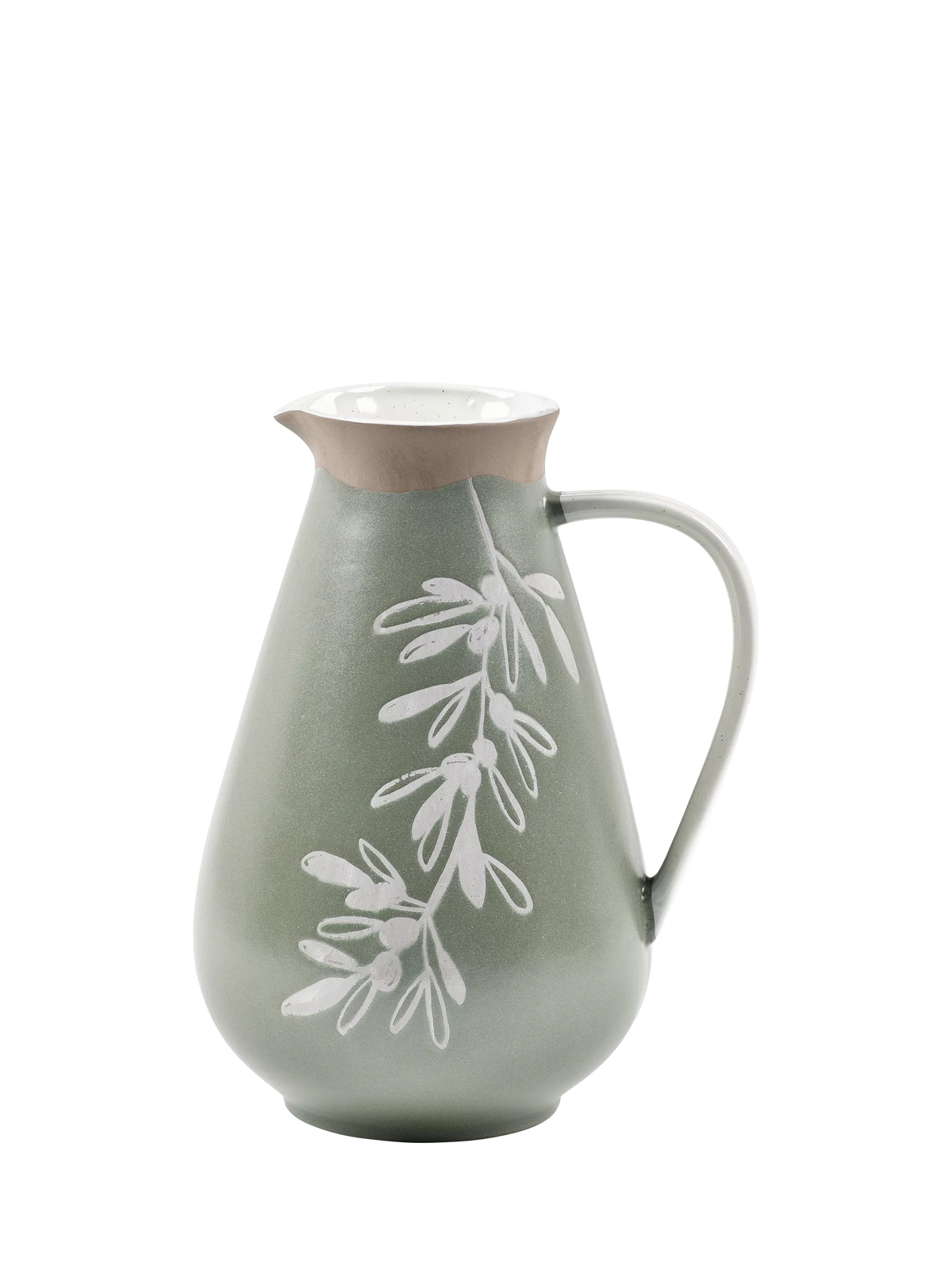 PurerHome x Eden Project Olives stoneware jug green 2.6L (British brand)