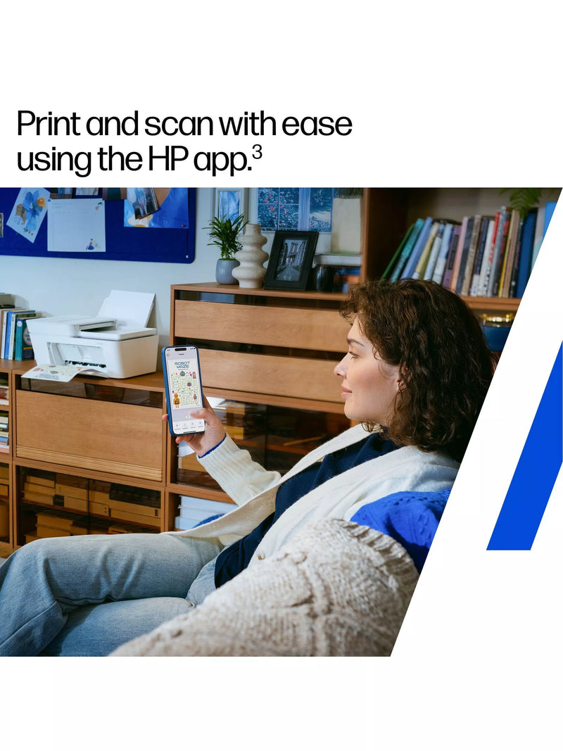 HP Deskjet 4322 all-in-one wireless printer in white (British brand)