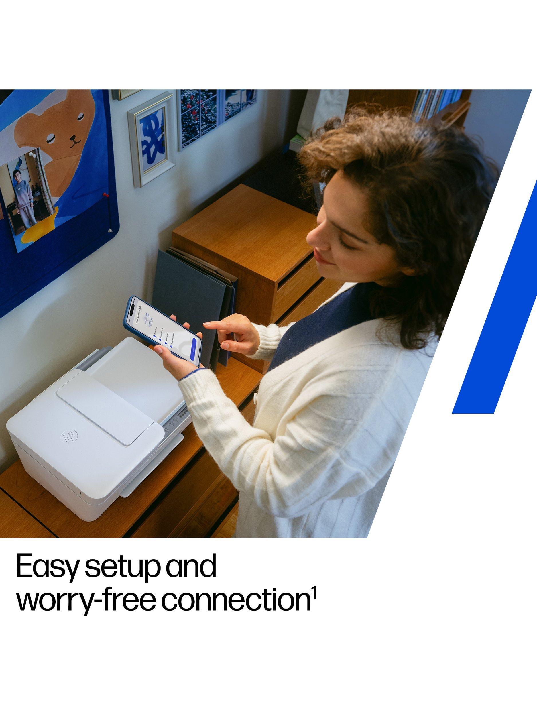 HP Deskjet 4322 all-in-one wireless printer in white (British brand)