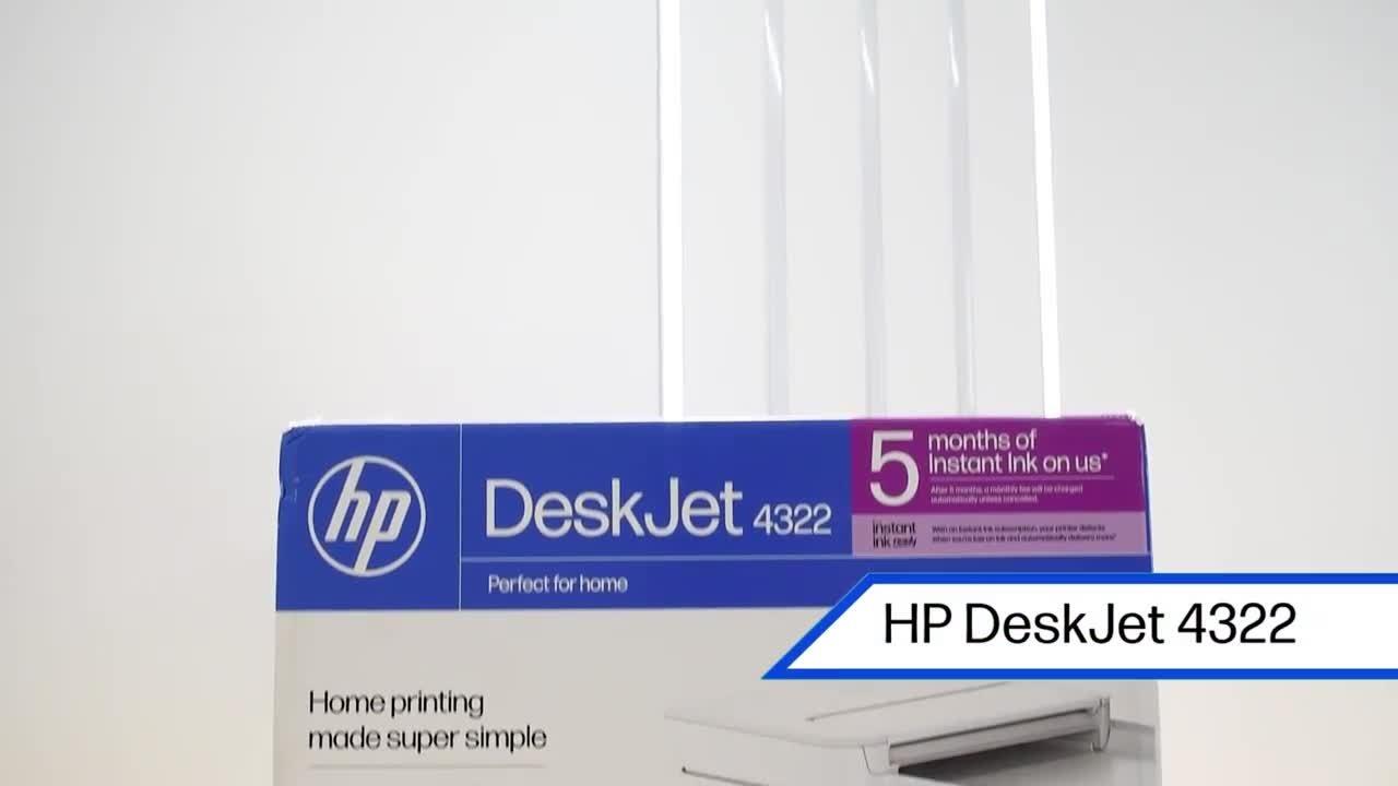 HP Deskjet 4322 all-in-one wireless printer in white (British brand)