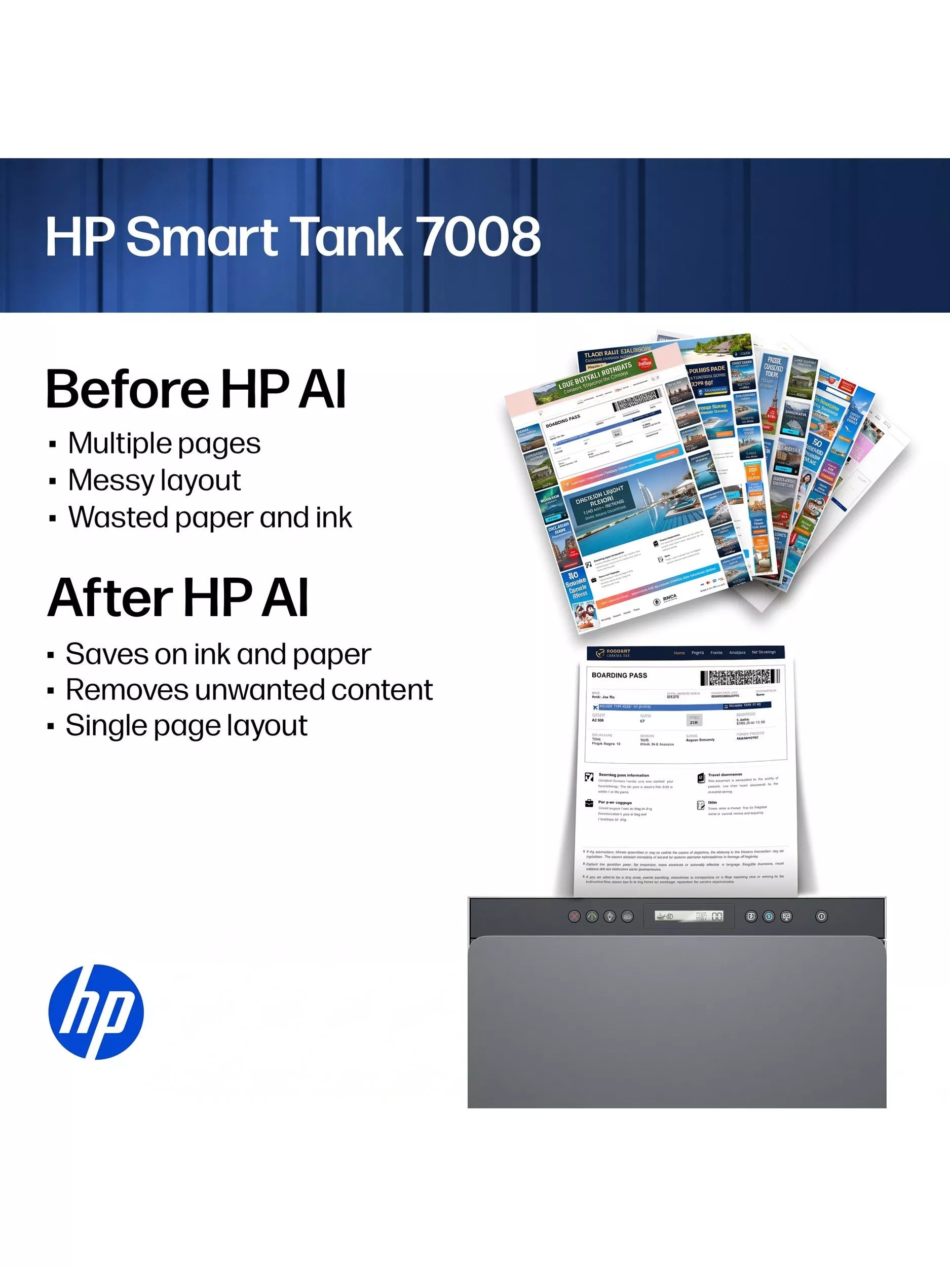 HP Smart Tank 7008 all-in-one printer basalt (British brand)
