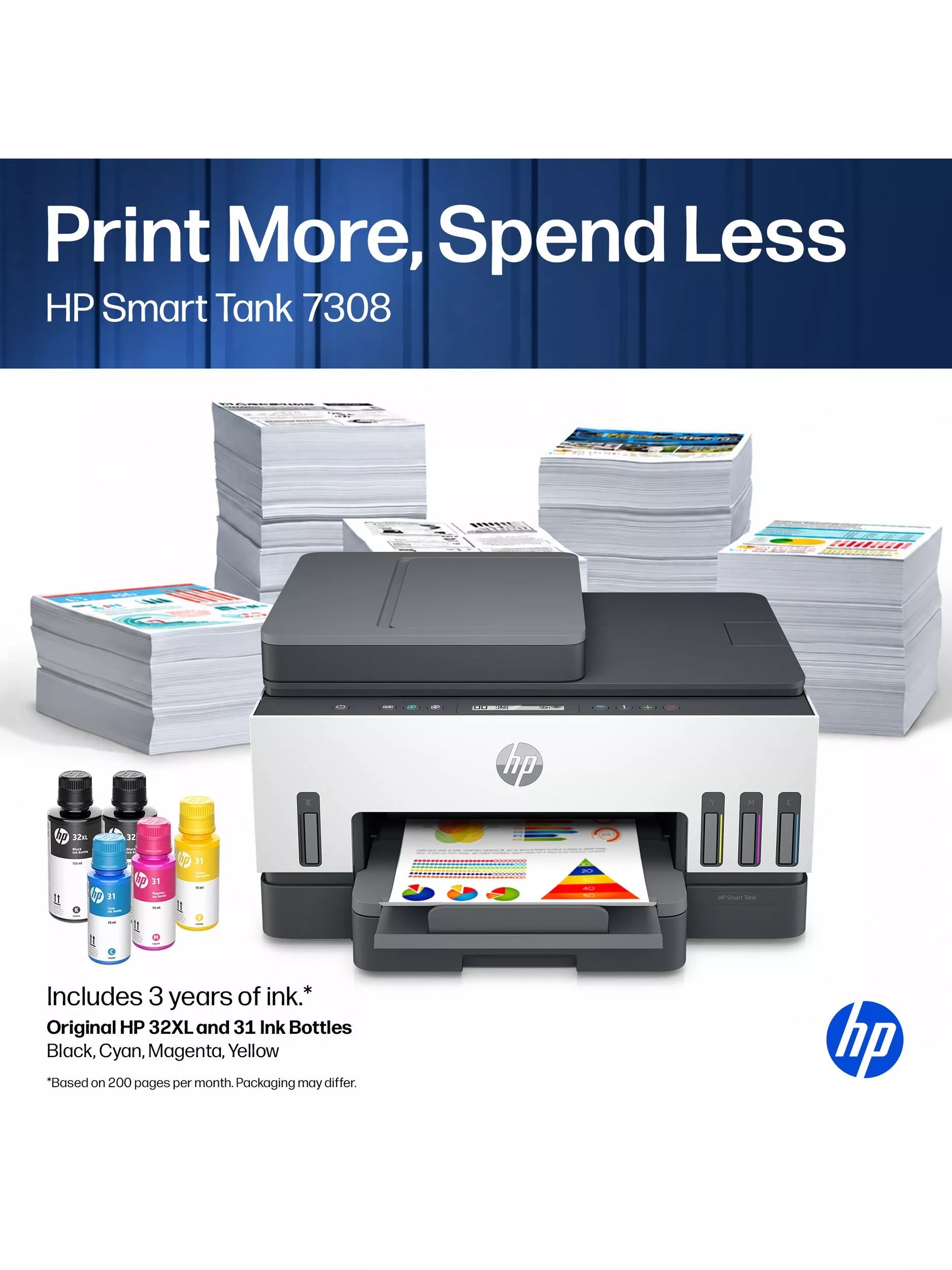 HP Smart Tank 7308 ink tank all-in-one printer Basalt, UK version