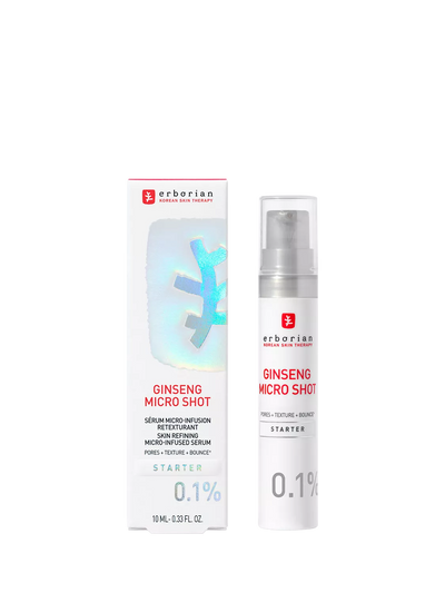 John Lewis Erborian Ginseng Micro Shot Starter 0.1% Skin Refining Serum 10ml- Buy online at McGrocer