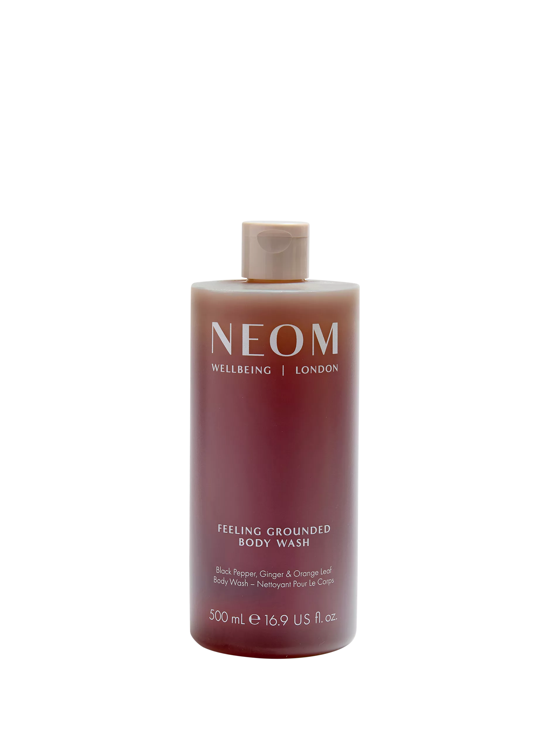 NEOM Wellbeing London Feeling Grounded body wash 500ml, UK version