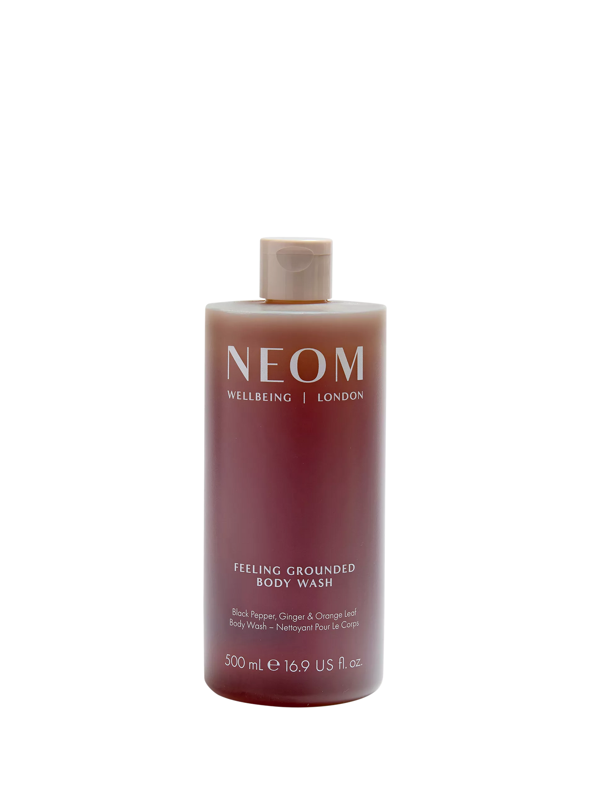 NEOM Wellbeing London Feeling Grounded body wash 500ml, UK version