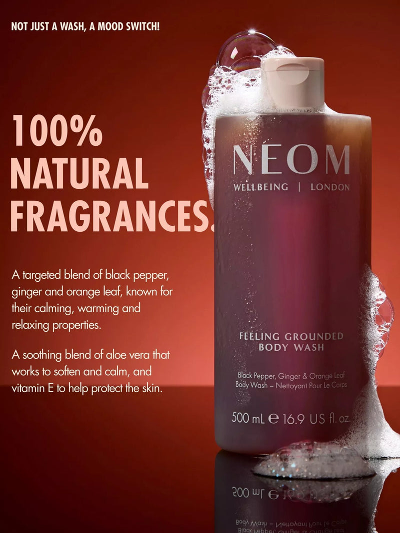 NEOM Wellbeing London Feeling Grounded body wash 500ml, UK version