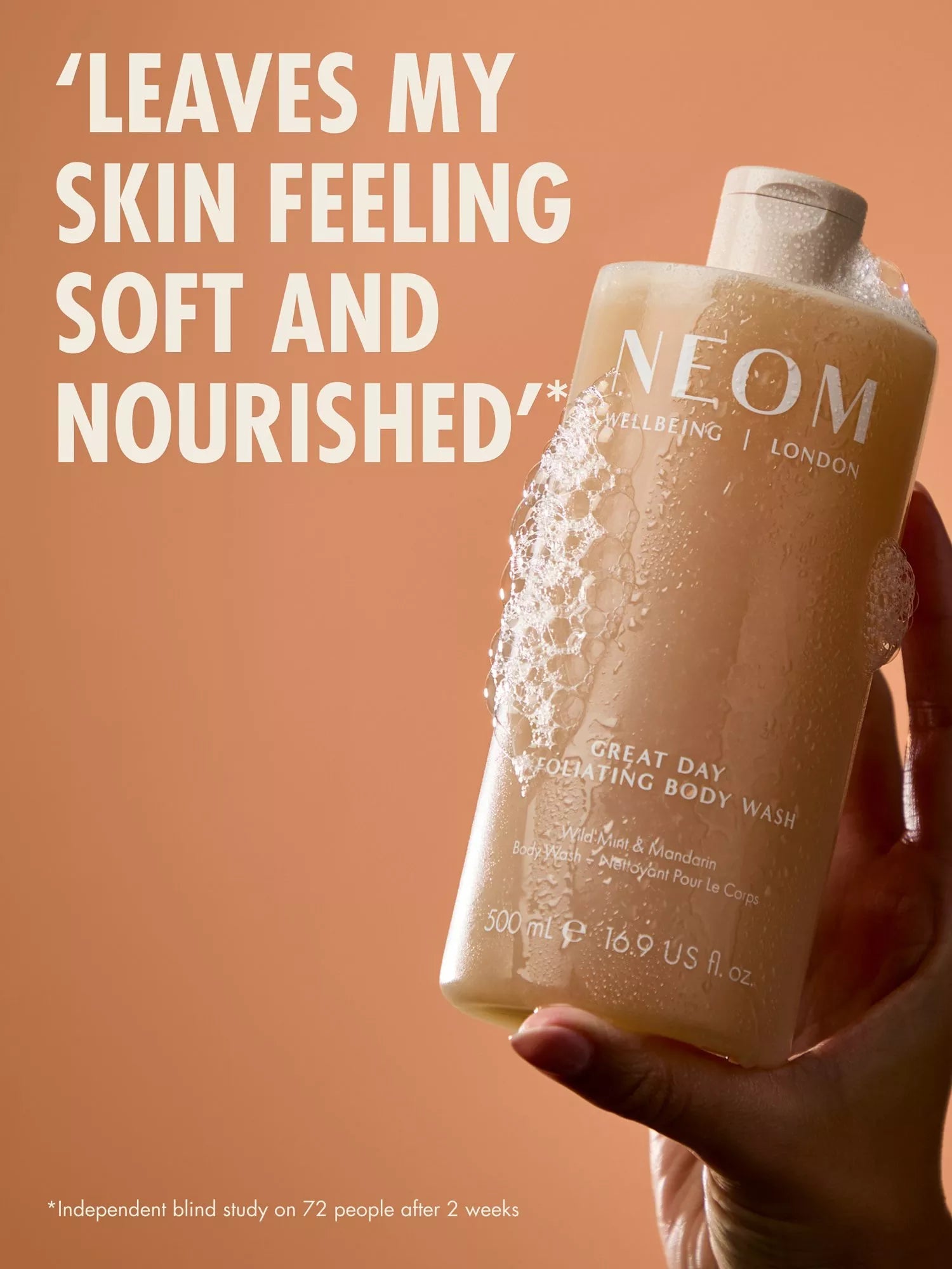 NEOM Great Day Exfoliating Body Wash 500ml, UK version
