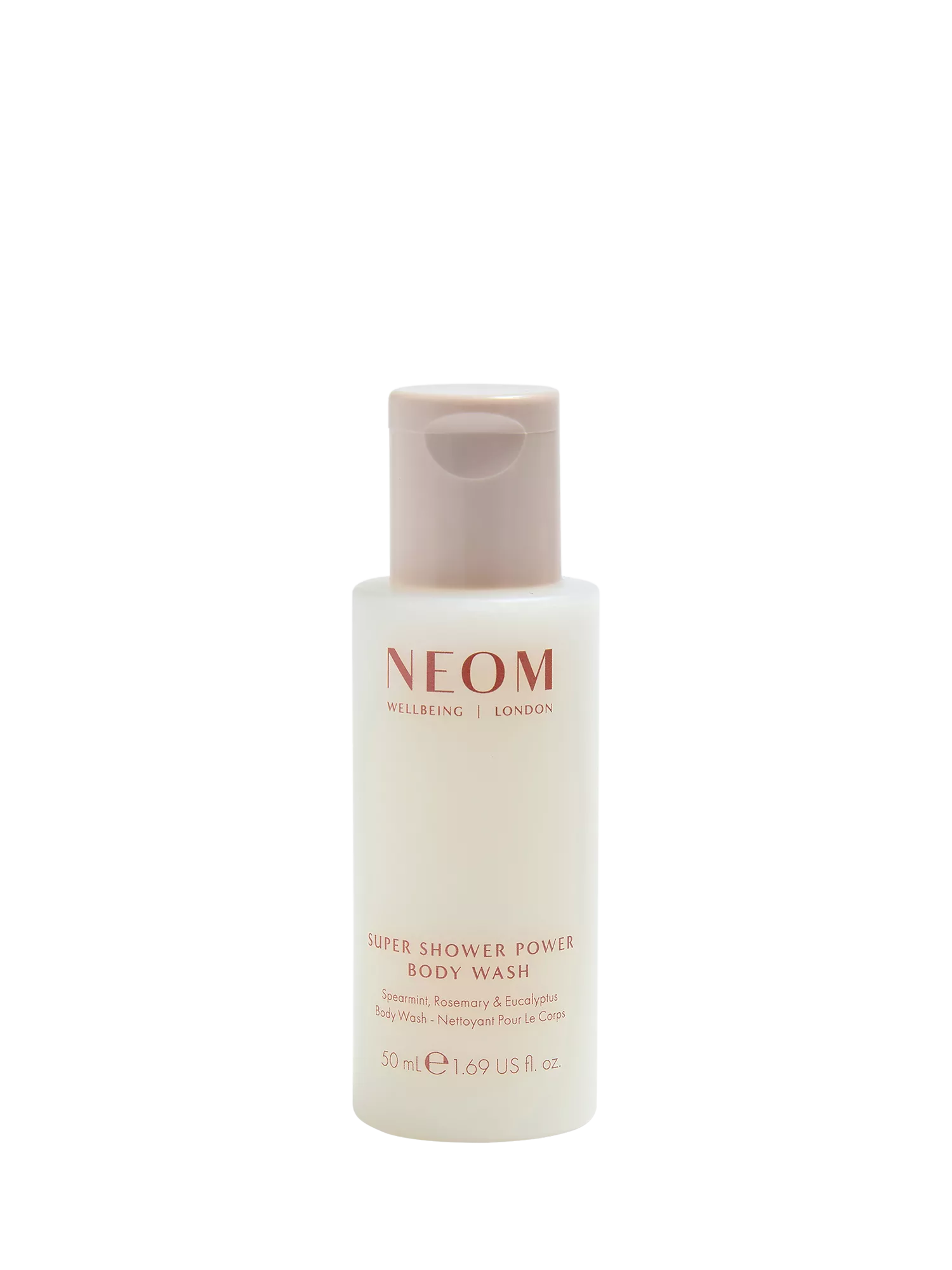 NEOM Wellbeing London Super Shower Power Body Wash Spearmint, Rosemary & Eucalyptus 500ml